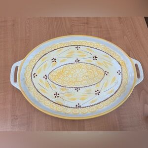 temptations bakeware presentable ovenware old world yellow Tara serving tea tray